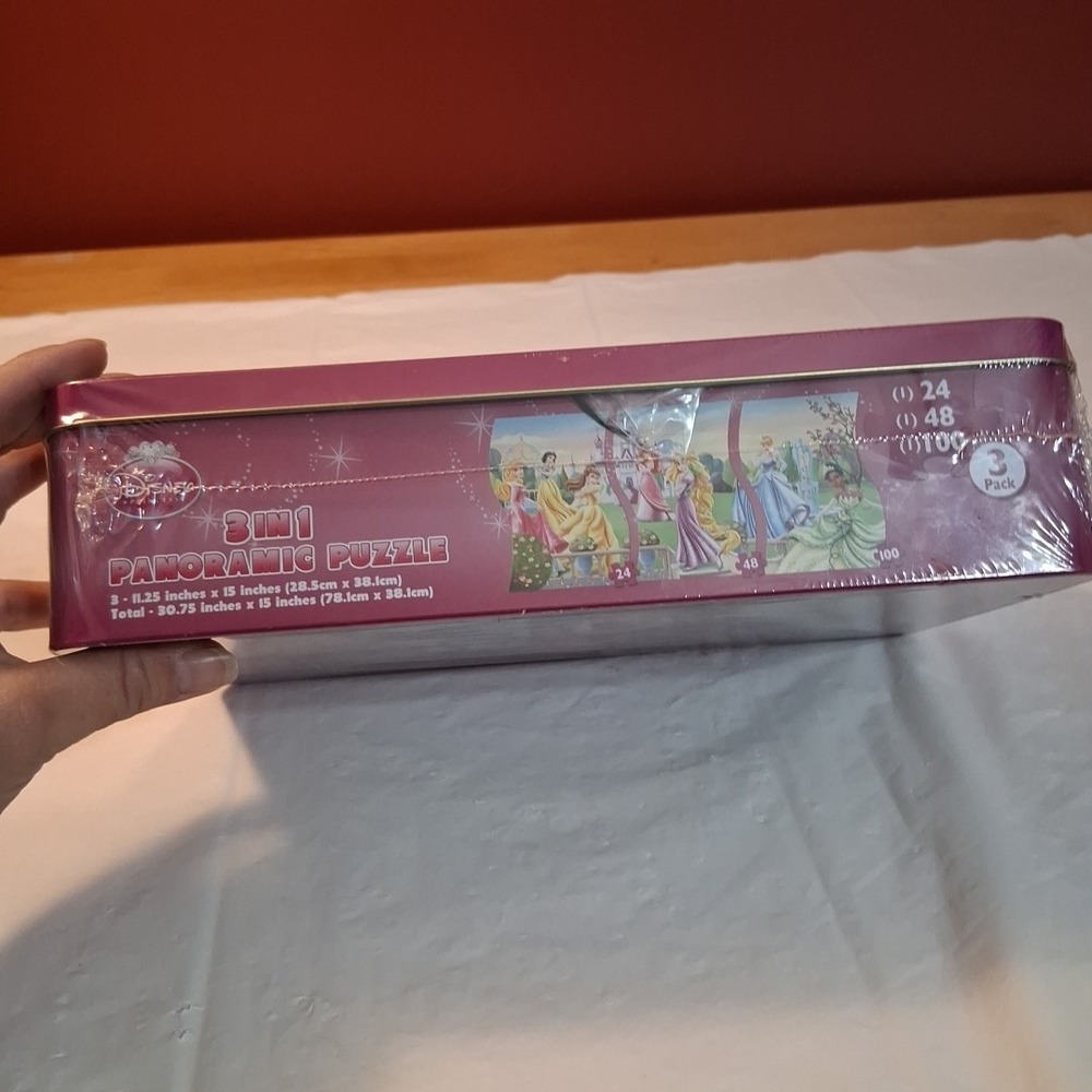 Disney Princess Panoramic Puzzle 3 in 1 in tin NEW - Picture 3 of 6